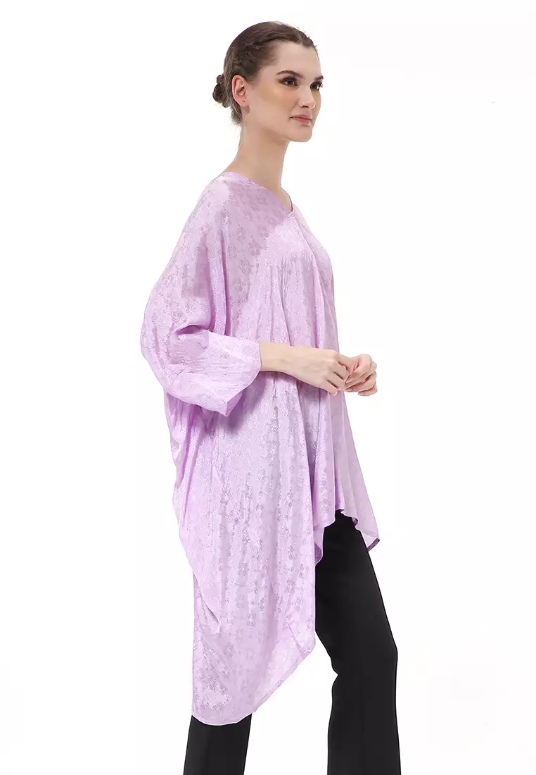 Albertine Tunik Blouse Atasan Kebaya Wanita Simple Design Material Viscose ORIGINAL - Lavender