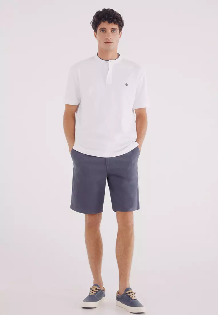 Regular Fit Mao Piqué Polo