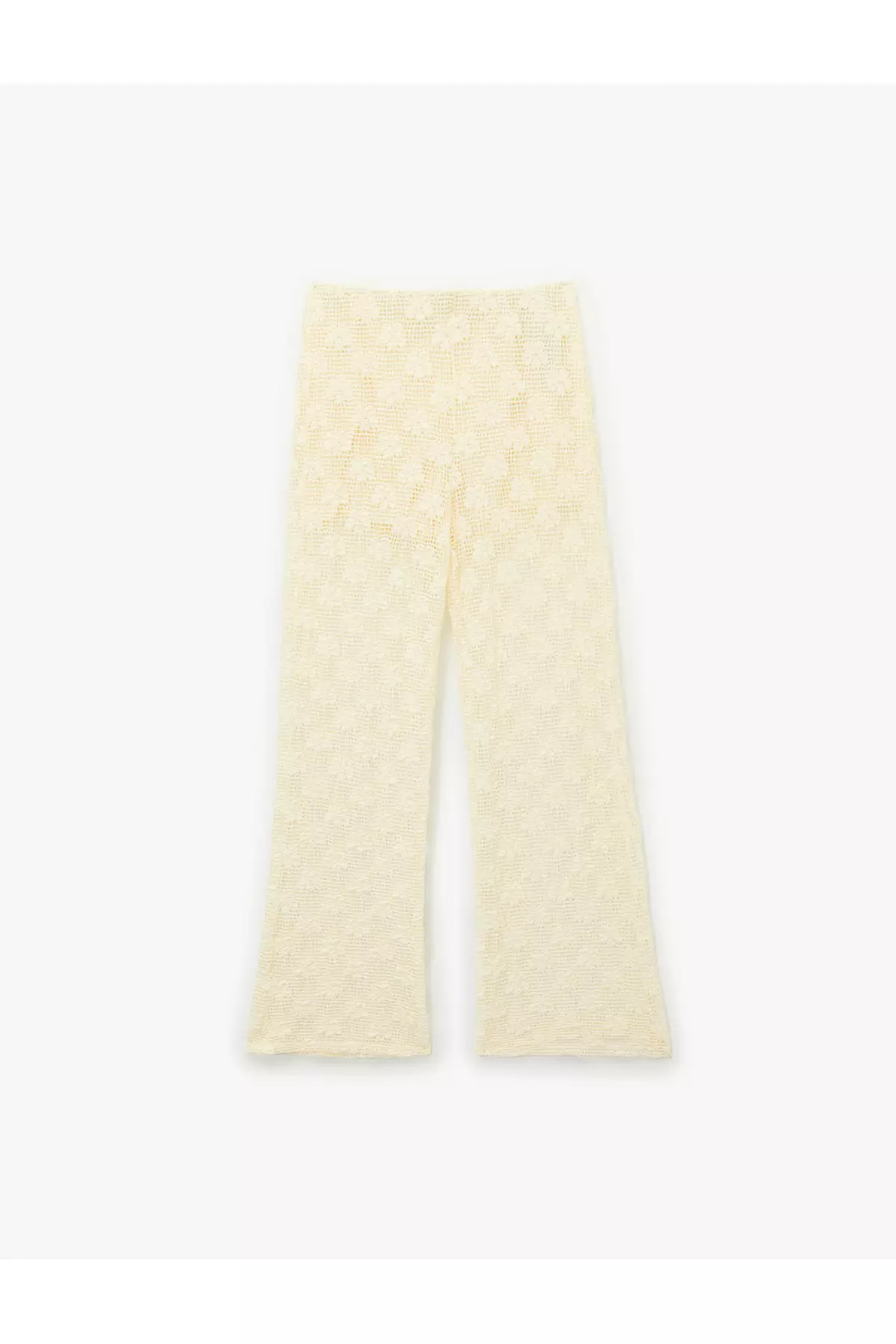 X Melis Ağazat - Half-Lined Loose Straight Leg Lace Trousers