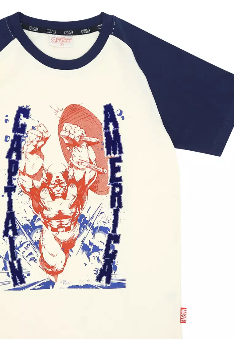 Boys Licensed Graphic Raglan T-Shirt "Captain America"