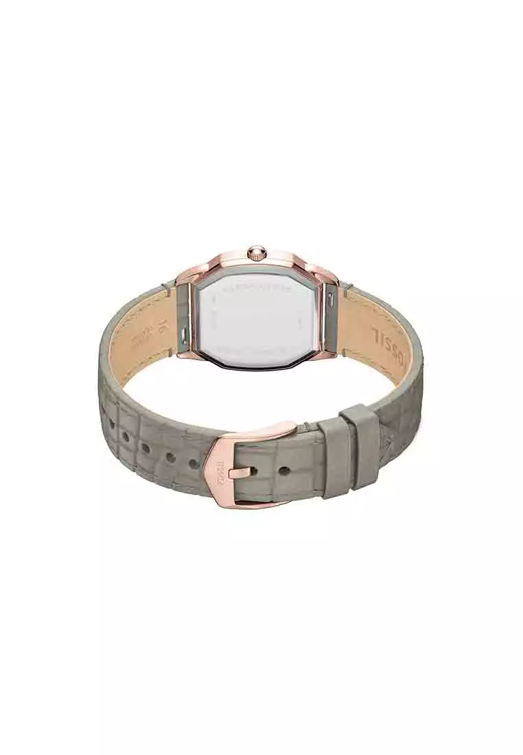 Harlow Gray Leather Watch Es5435