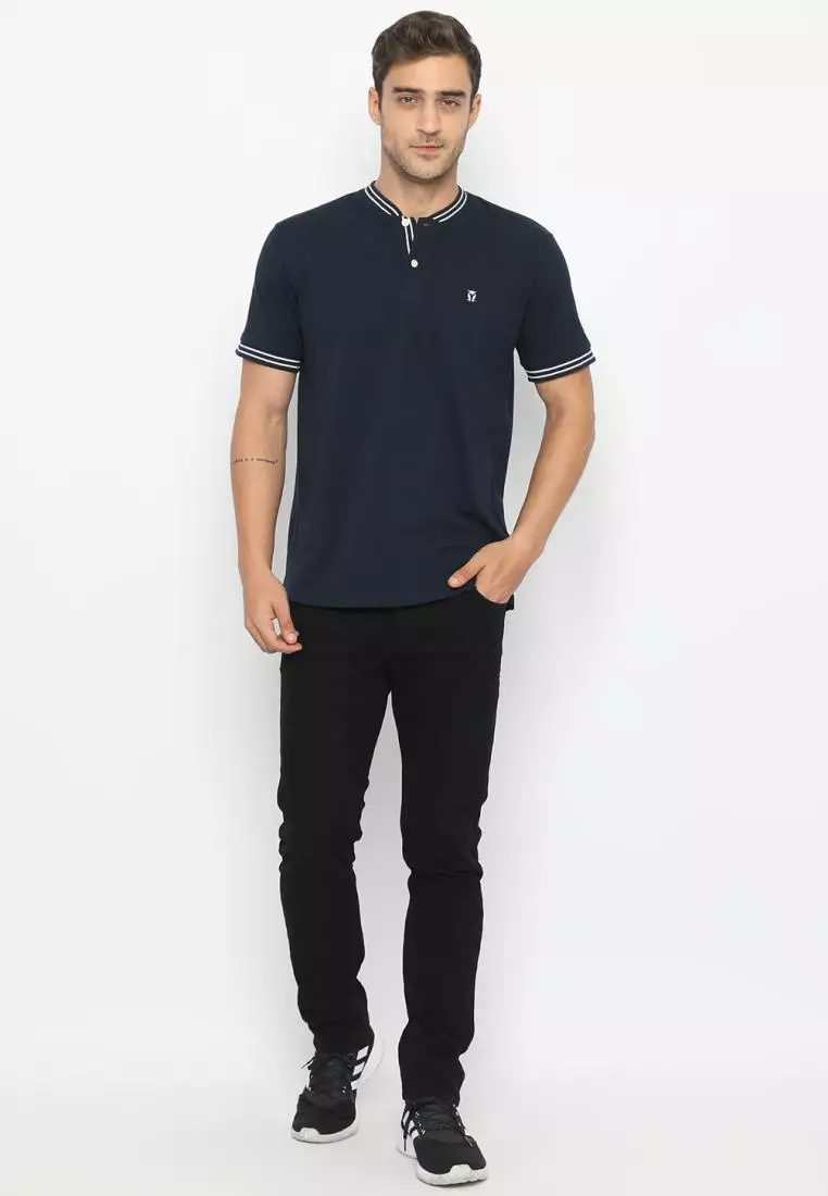 Matsuda Kaos Henley Pique Hino