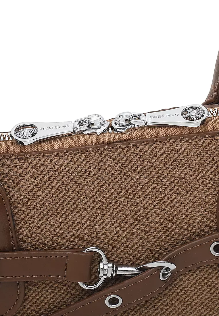 Women's Top Handle Bag / Sling Bag / Crossbody Bag - Brown