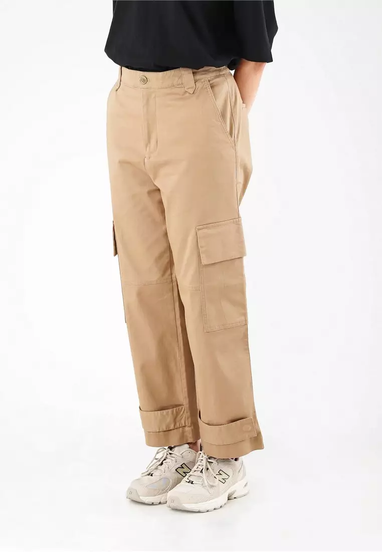 Greenlight Women's Cargo Loose Pants Cotton Stretch C020923