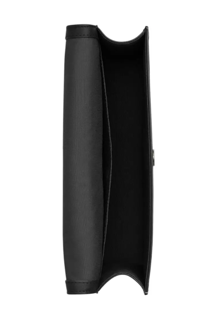 Mens Turner Flap Crossbody Bag In Signature Canvas - Black