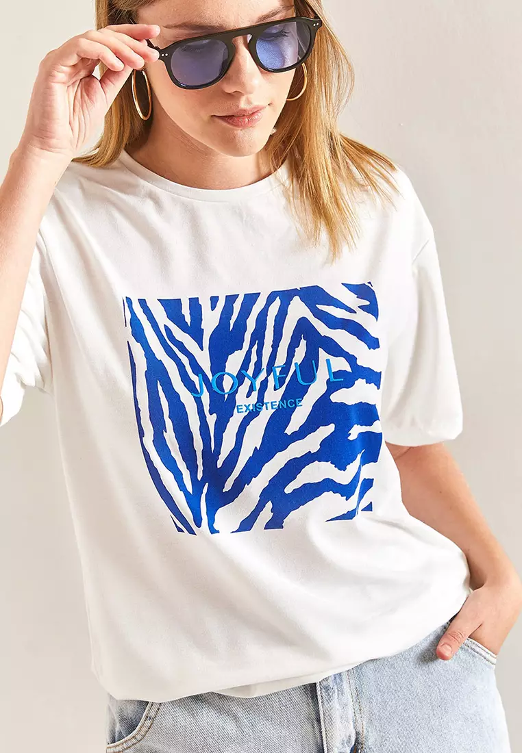 Patterned Combed Cotton T-Shirt