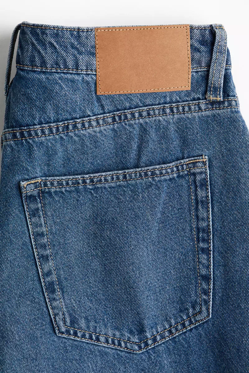 Low Knee-length denim shorts