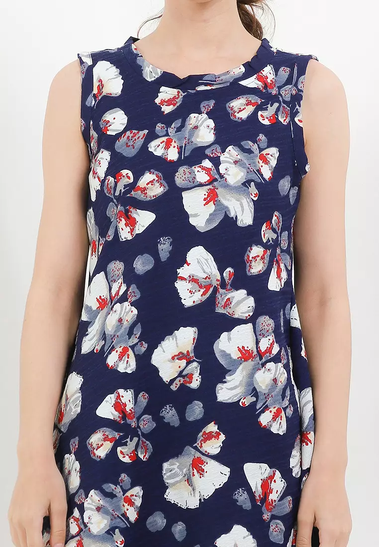 Chanira Amira Dress-Navy Print