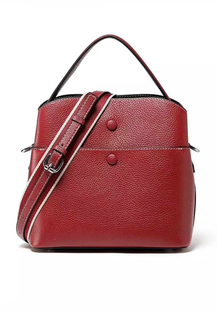 Buy XAFITI Brand New Leather Portable Crossbody Bucket Bag 2024