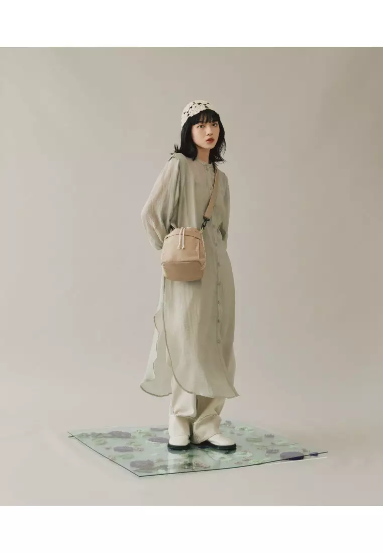 Plain-me 防潑水桶包 - 米色