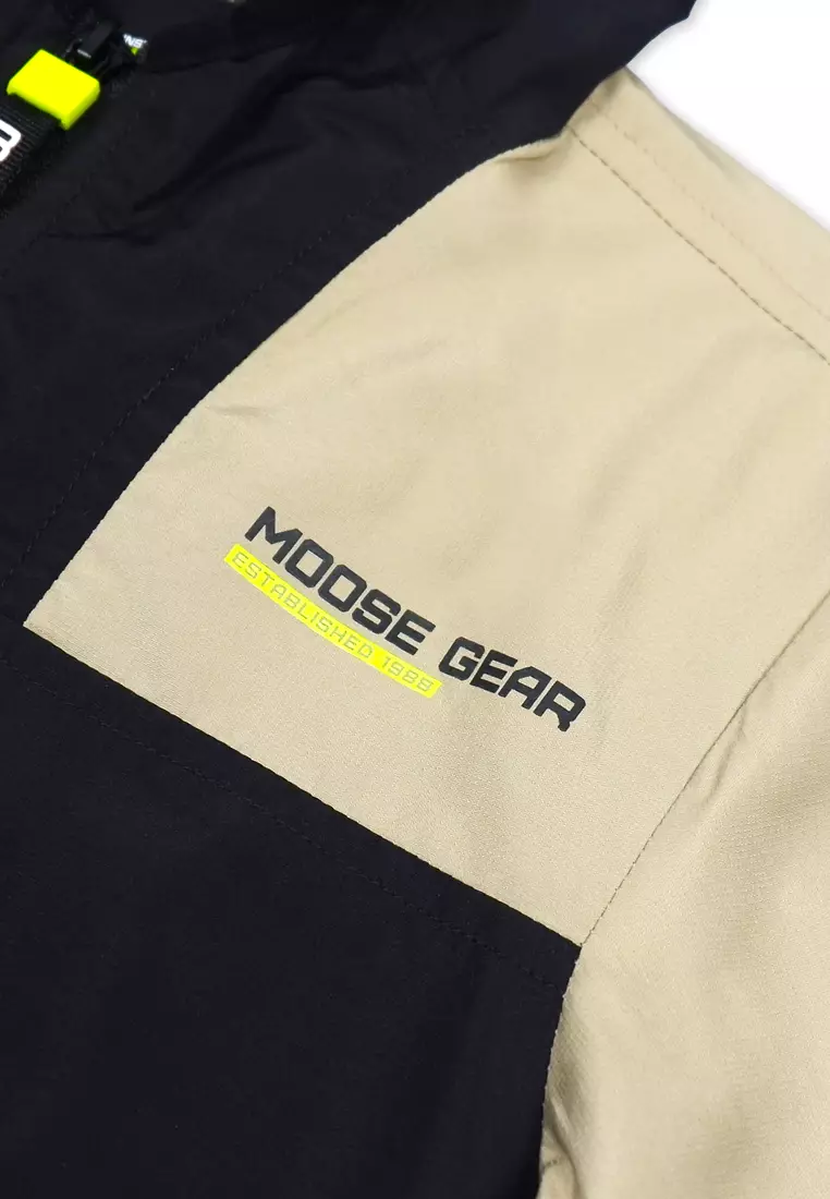 Boys Jacket Combi with Hood and Print Details