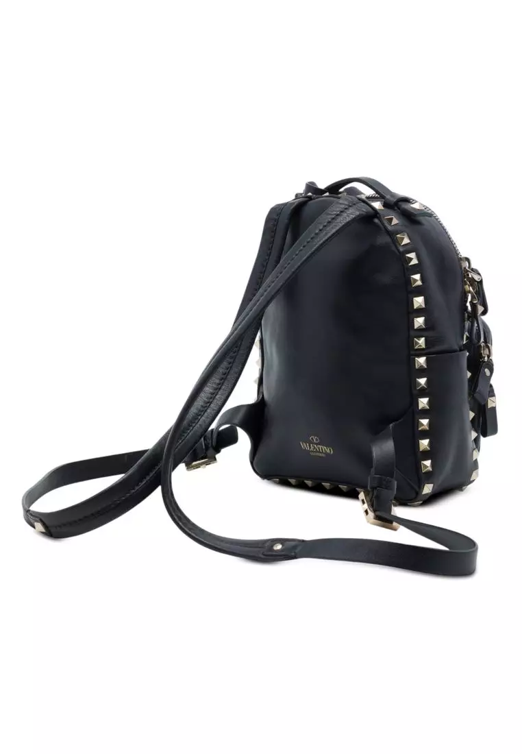 Pre-Loved Valentino Mini Leather Rockstud Backpack