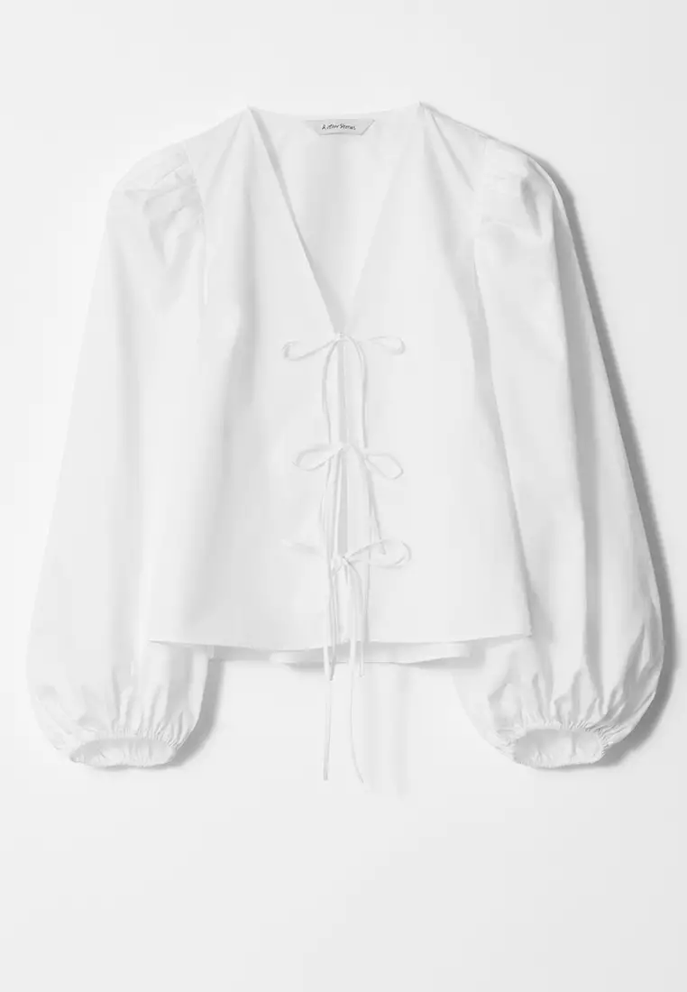 新品タグ付き liten Tie Sleeve Blouse ホワイト Buy & Other Stories Tie-Front Blouse 2026 Online | ZALORA