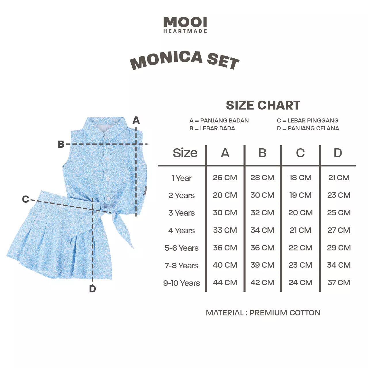 Mooi Setelan Anak Perempuan Monica Set - Pink Fushia