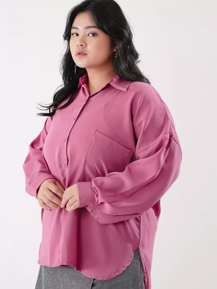 xtramiles Ladies shirt lucius oversized shirts dusty rose