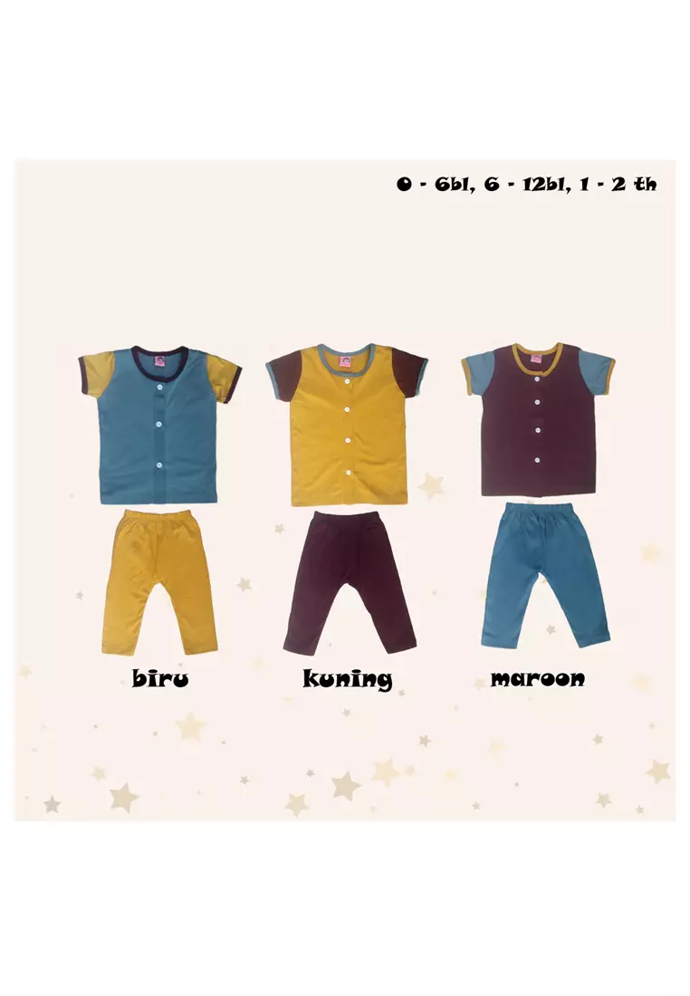 TWO MIX - Setelan Bayi Bahan Kaos Katun Combed - Baby Set Lengan 4266