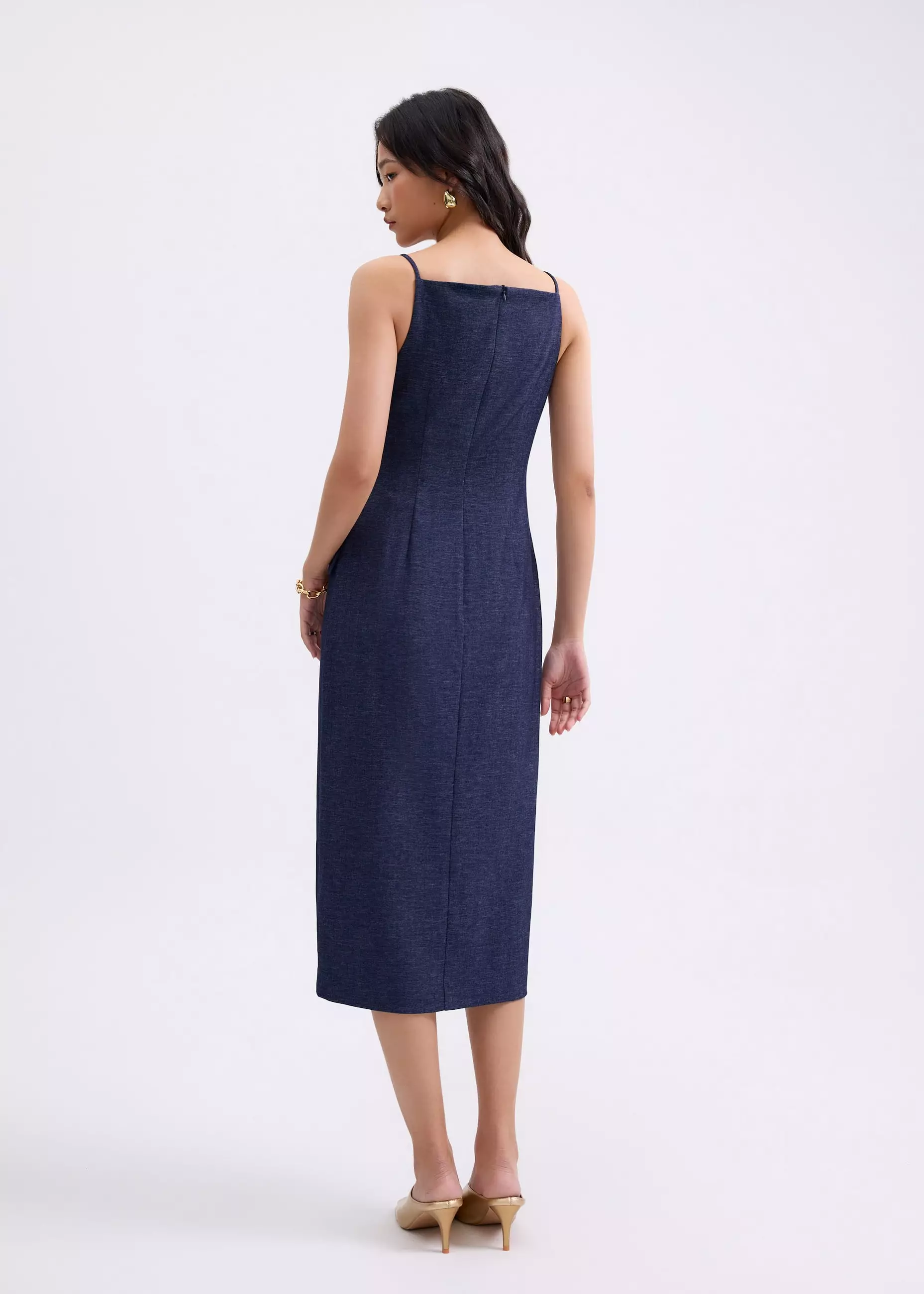Dress Wanita - Azalea Straight Neck Column Midaxi Dress