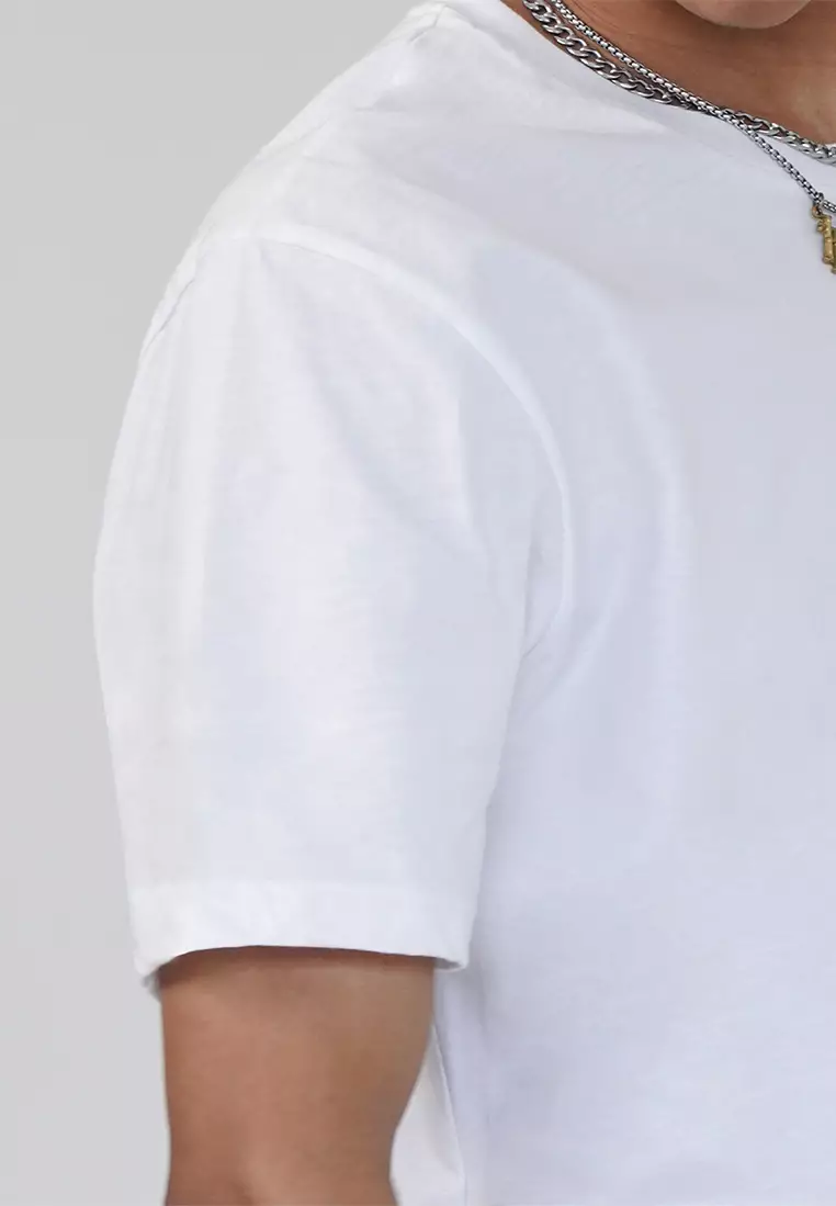 CELCIUS Kaos Basic Lengan Pendek LIN001297C Putih
