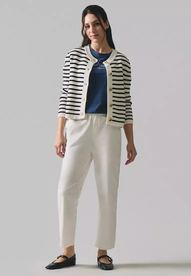 Pull Up Twill Trousers