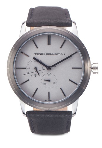 Clarke Fesprit 折扣C1261BE 真皮圓框手錶, 錶類, 皮革錶帶