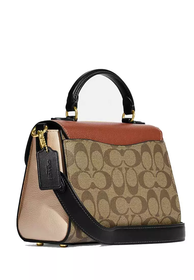 Coach COACH Morgan Top Handle Satchel In Colorblock Signature Canvas ...