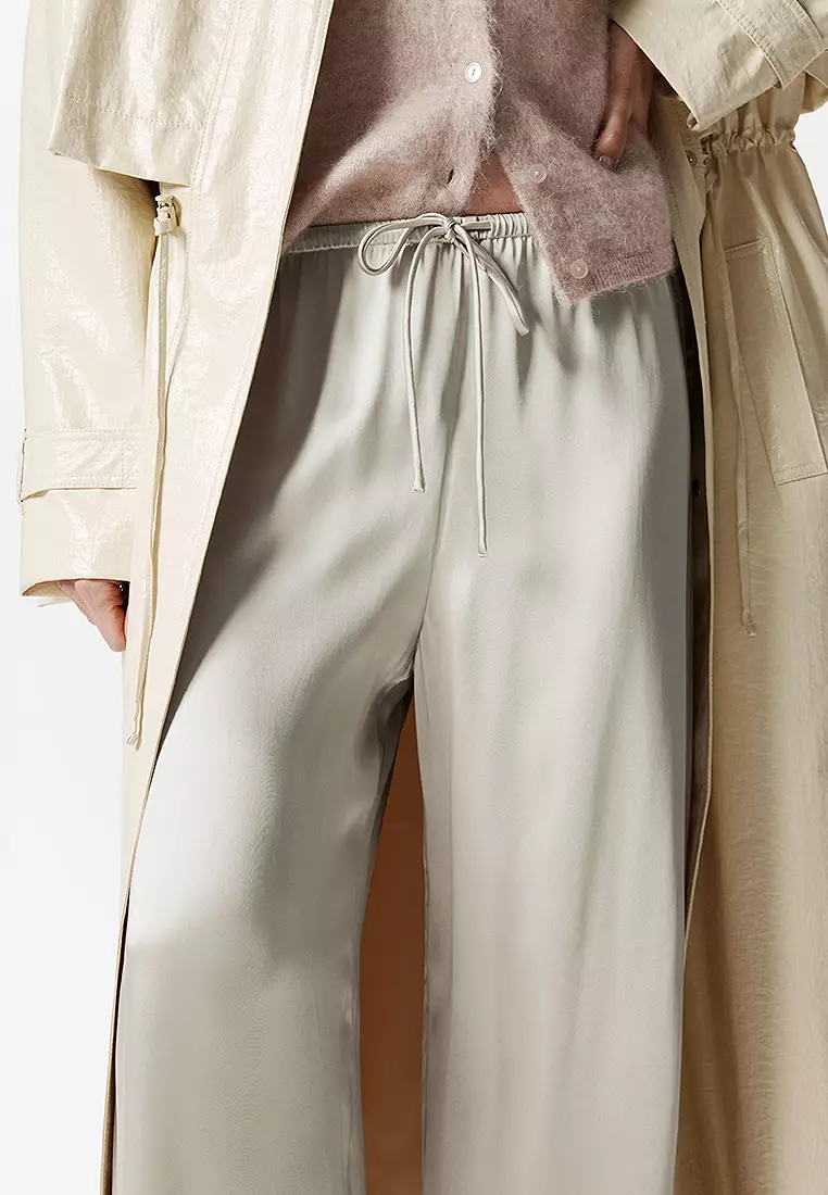 Drawstring Satin Trousers