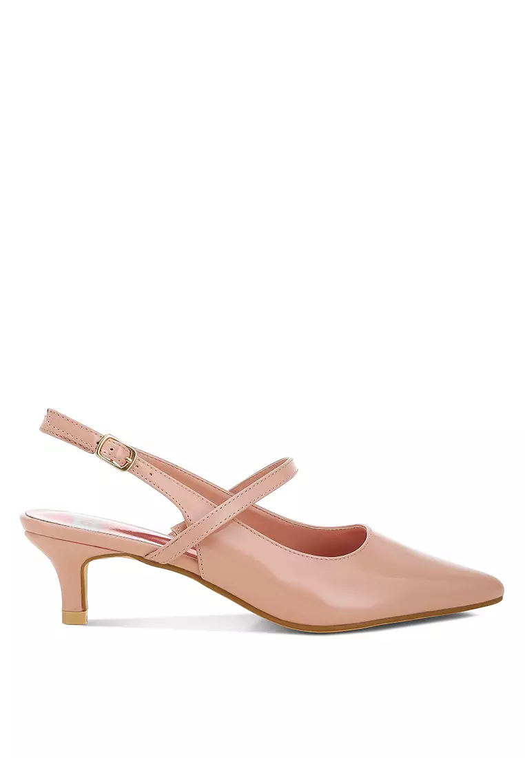 Discount on Rag & CO.  shoes - SKU: Kitten Heel Slingback Sandals in Pink