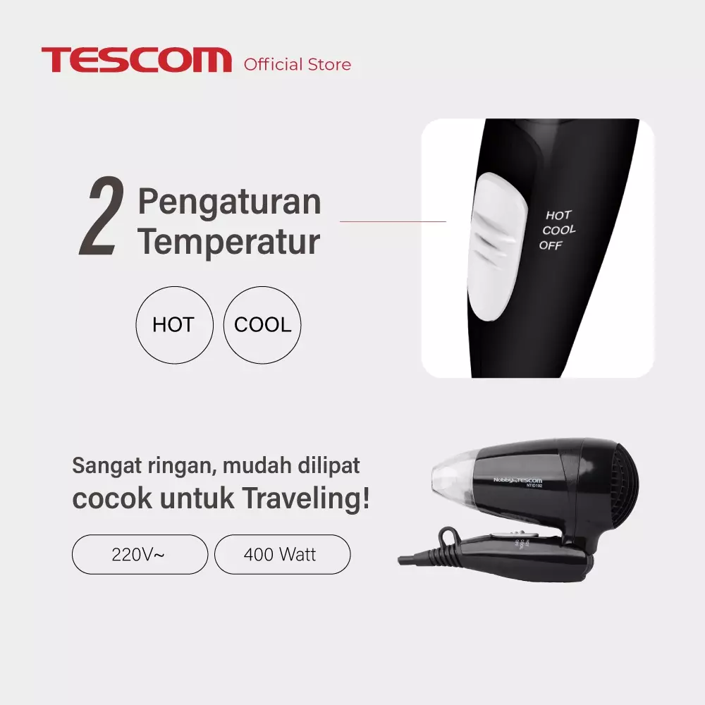 Tescom Ion Hair Dryer / Pengering Rambut NTID192