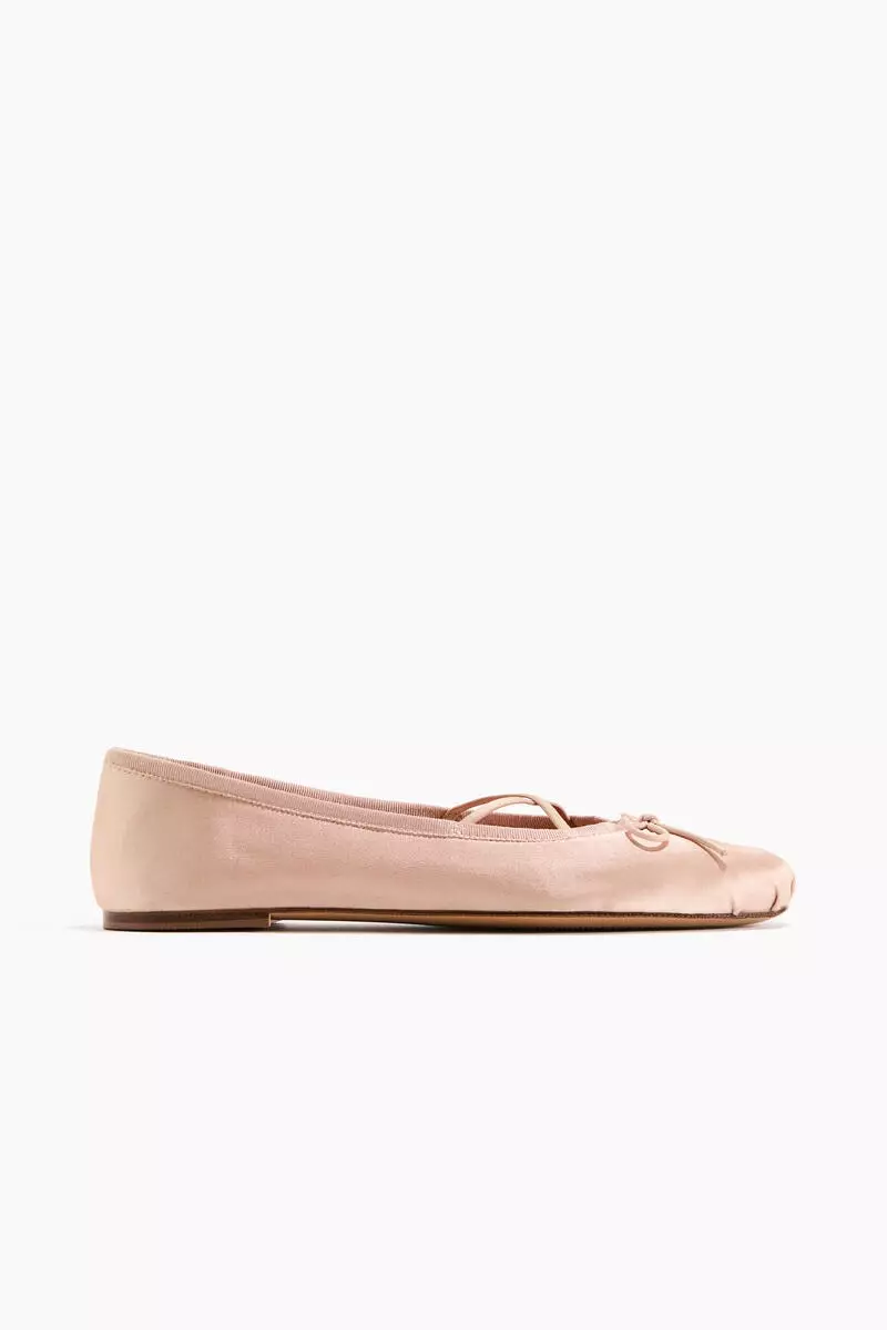 Satin ballet flats