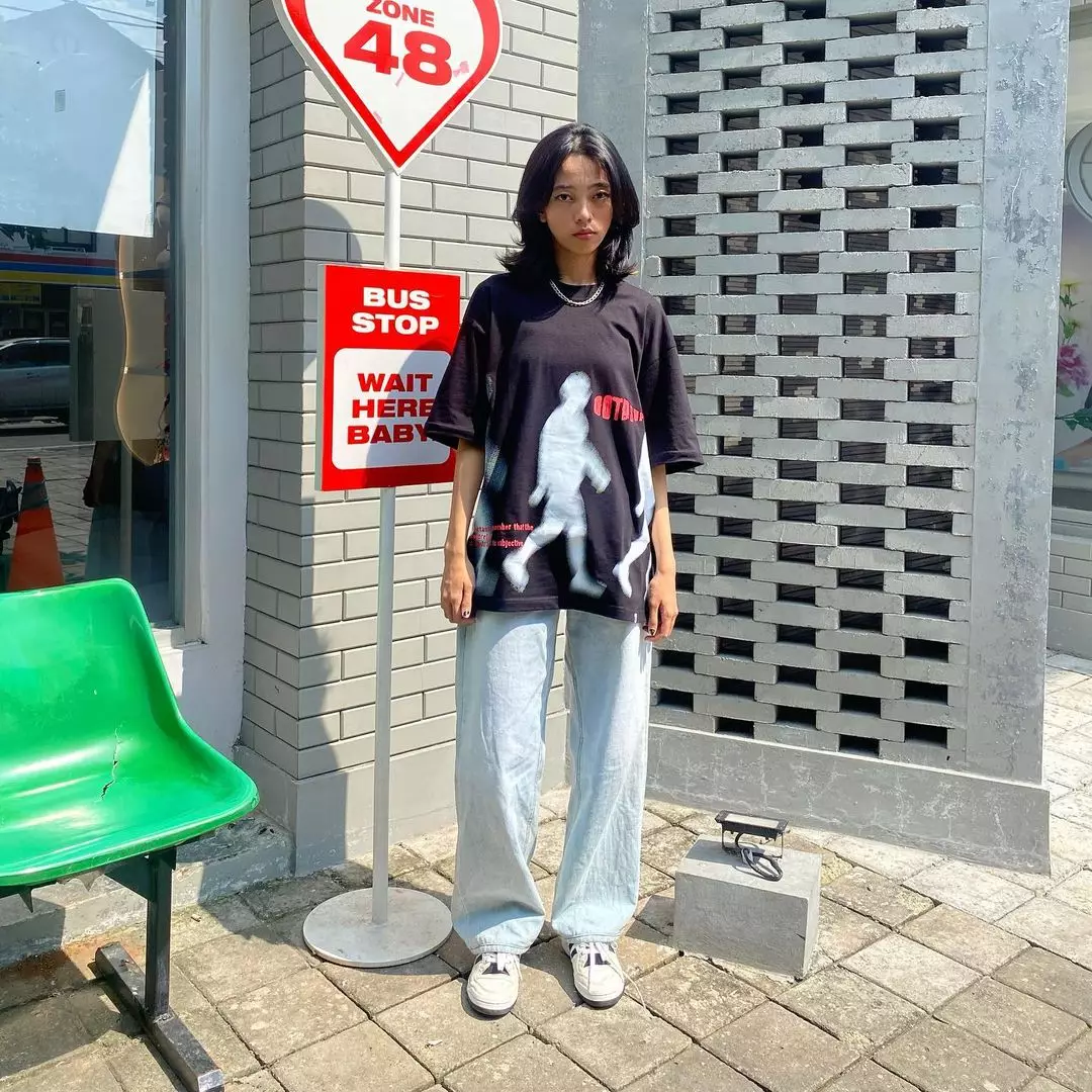 OOTDSUPPLY Oversized Tshirt Distortion Deep Colors l Kaos Oversize Pria dan Wanita OVZ167