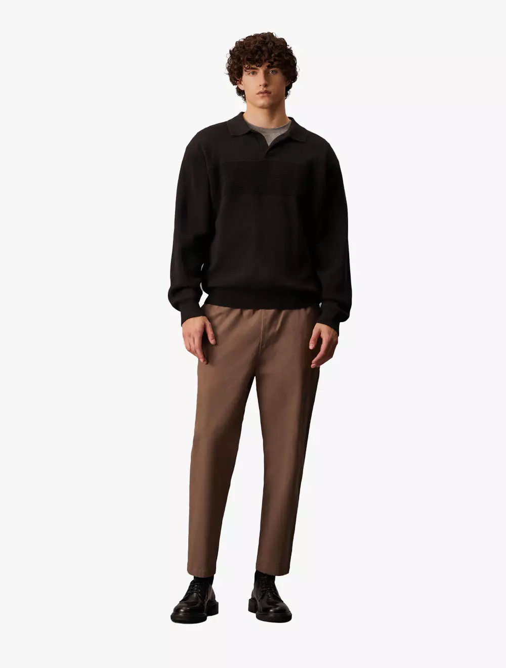 Calvin Klein Jeans - Slim Drawcord Chino Pants - Brown - brown