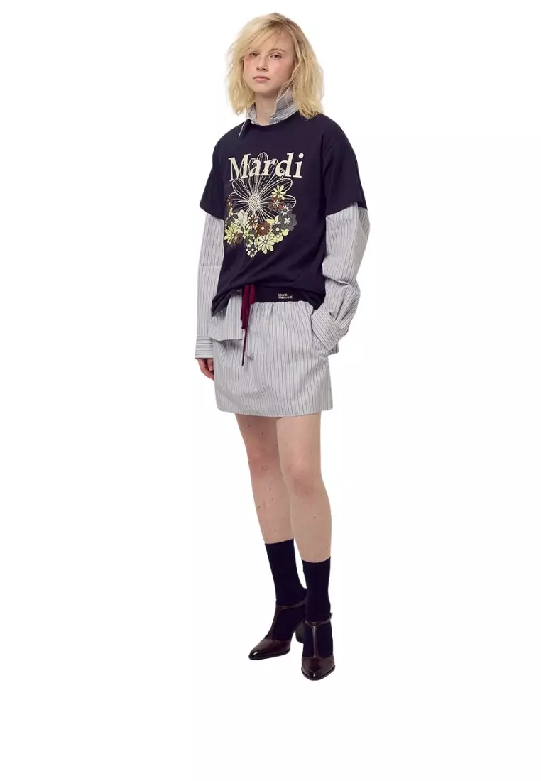 Tshirt Flowermardi Jardin - Navy Ivory