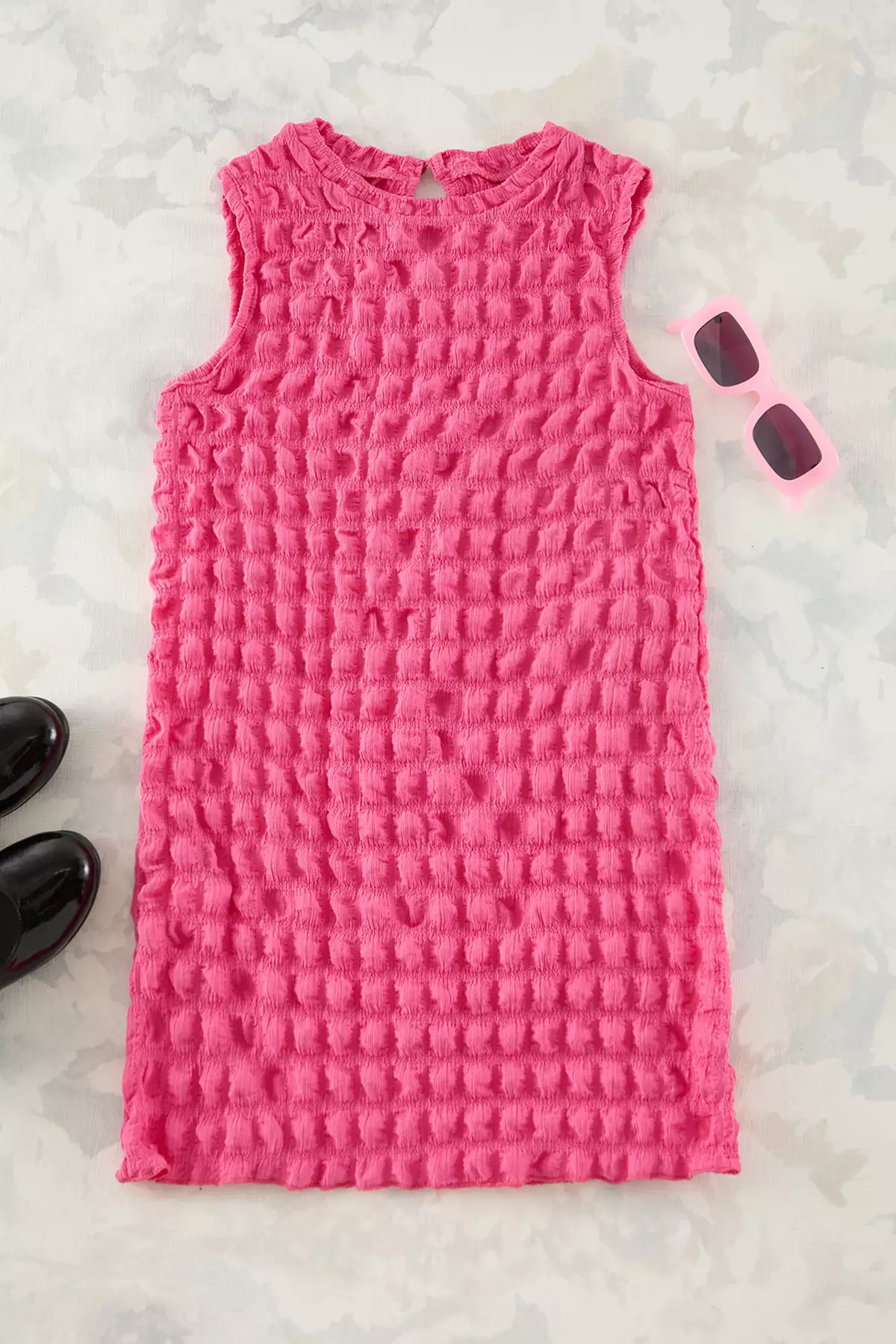 まぁみ♡さん★新品未使用★Pink Rules knit dress ZARA WOMAN STRAPPY KNIT MINI DRESS WITH PEARLS PINK S M 2142