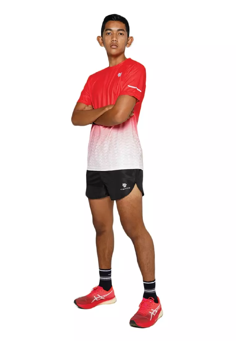 Tiento Baju Lari Ringan Jersey Running Anti UV Pria Dry Fit Lengan Pendek Airlite Megared