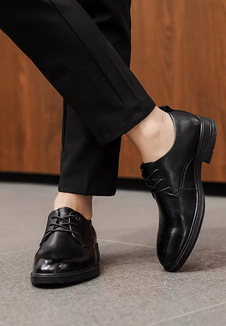 Business Grain Leather Derby Shoes MK8348-1