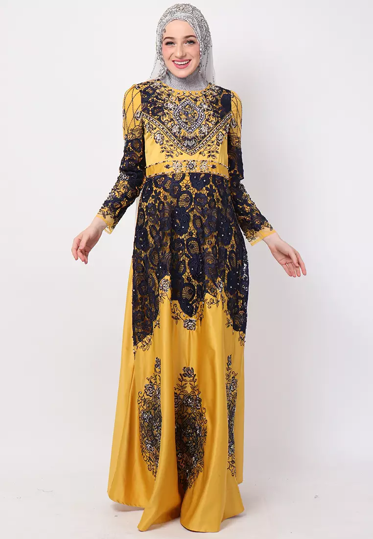 Bibiq Gamis Brokat Satin