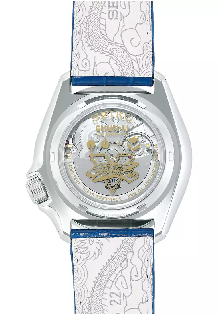 Seiko CHUN-LI Model - Jam Tangan Automatic Pria - Limited Edition -  Blue Leather Strap - SRPF17K1