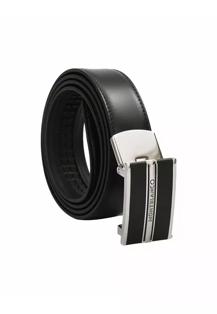 Men's 30 mm Leather Belt In Black 118421