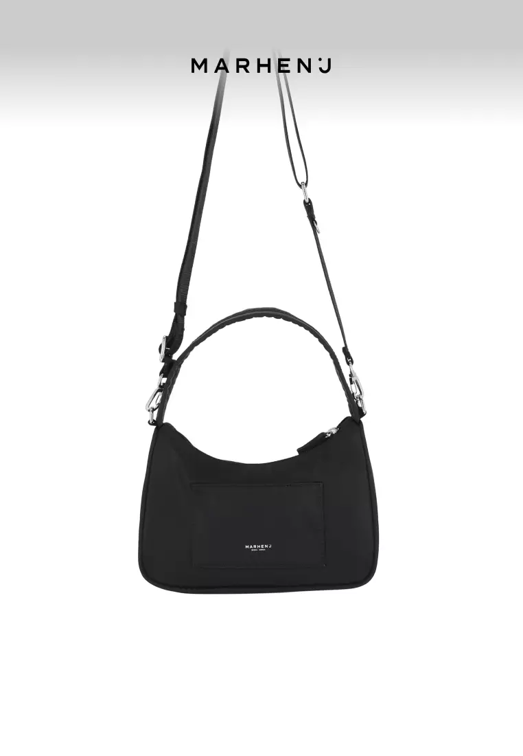 CELINA Nylon Crossbody Bag Black