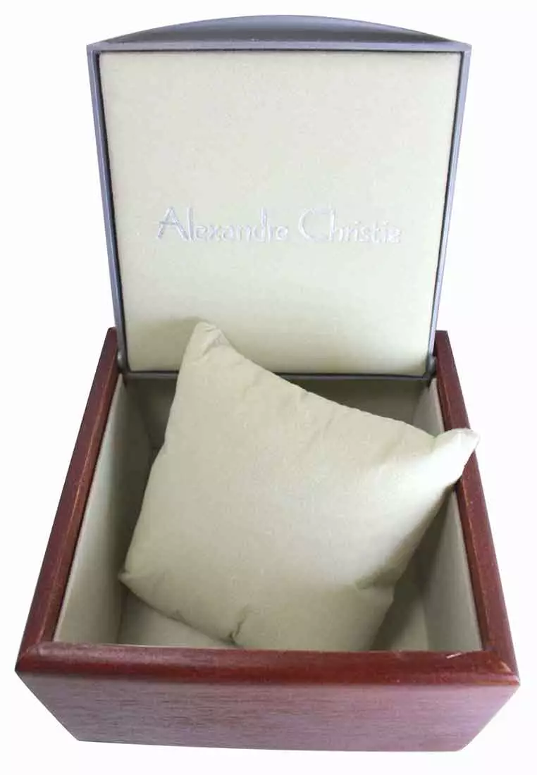 Alexandre Christie Jam Tangan Wanita - Silver Black - Stainless Steel - 6455 Silver Black Ladies