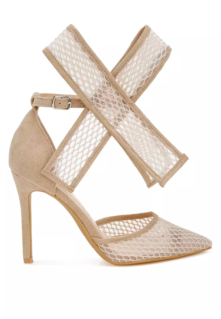 Discount on London Rag  shoes - SKU: Big Bow Detail Stiletto Sandals in Beige