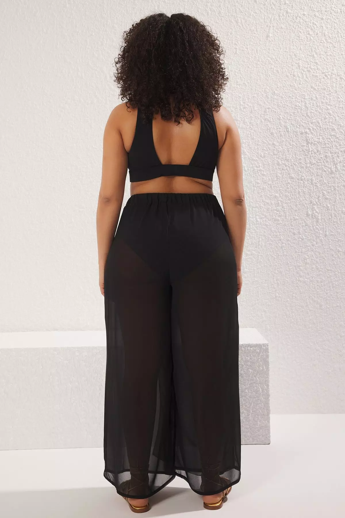 Accessory Detail Transparent Beachwear Trousers