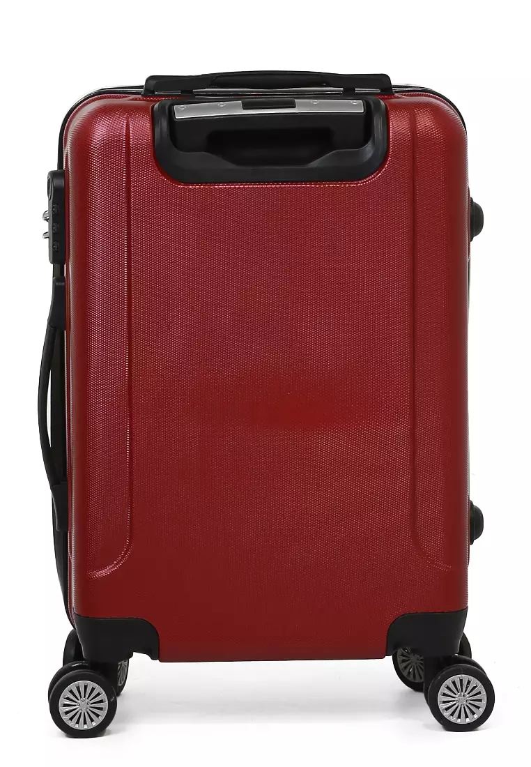 Carlton Koper Cabin Hardcase Unisex Size 20Inch Suitcase Combination Lock Large Compartment Material ABS+PVC Coated ORIGINAL - Red