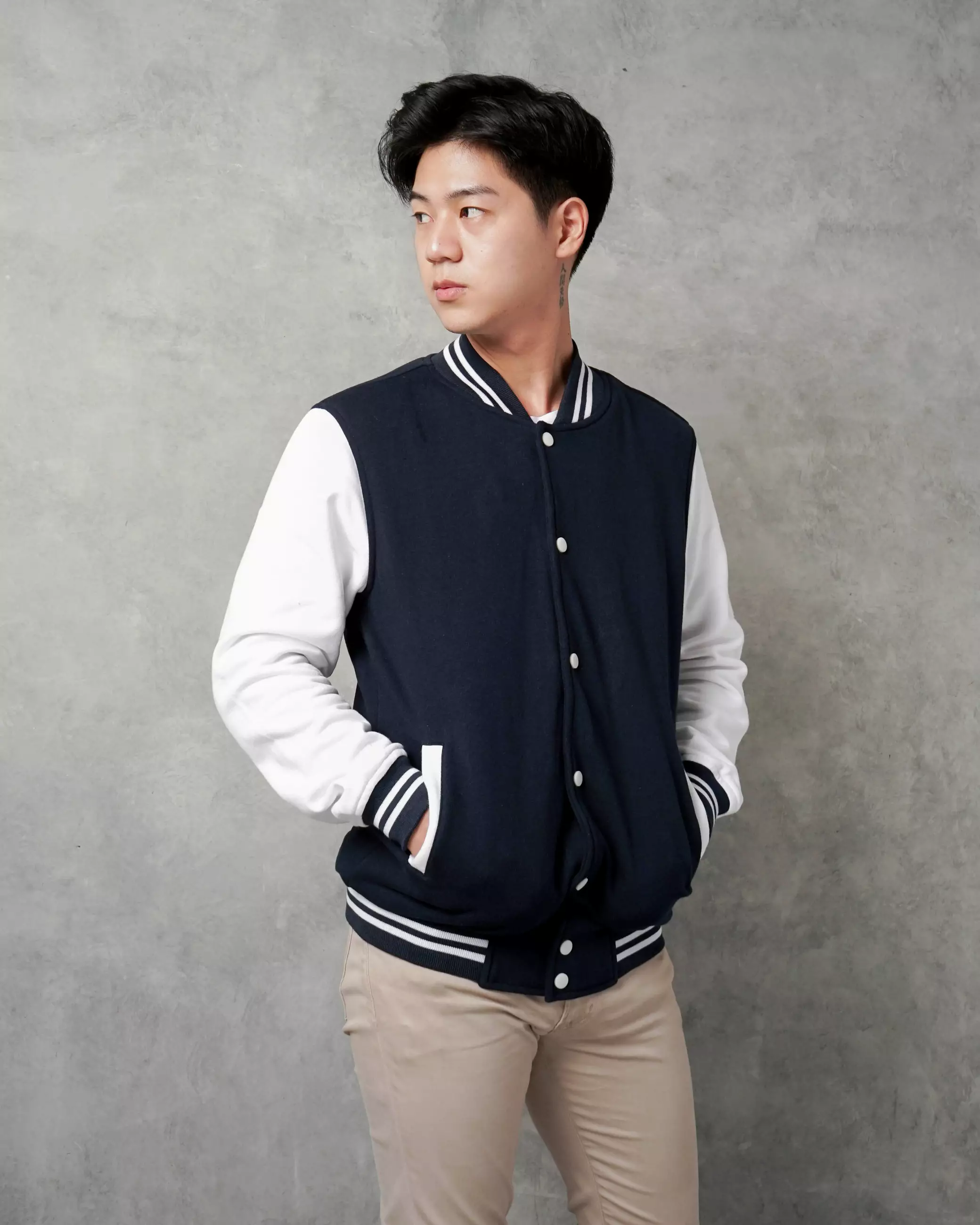 Navy Wrangler Baseball Jacket Jual Kale Clothing Kale Jacket