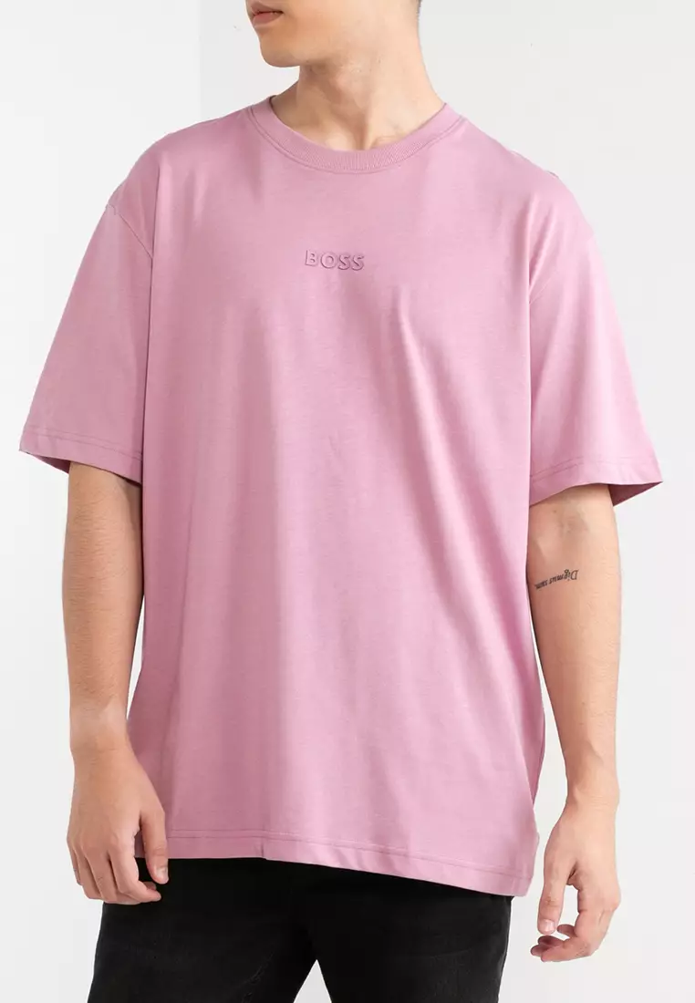 Boss plain t shirts deals