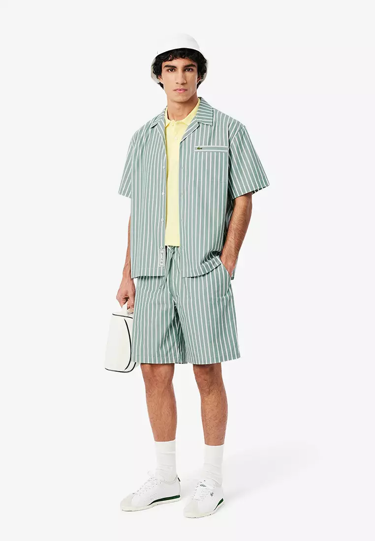 Relaxed Fit Striped Short Sleeved Shirt