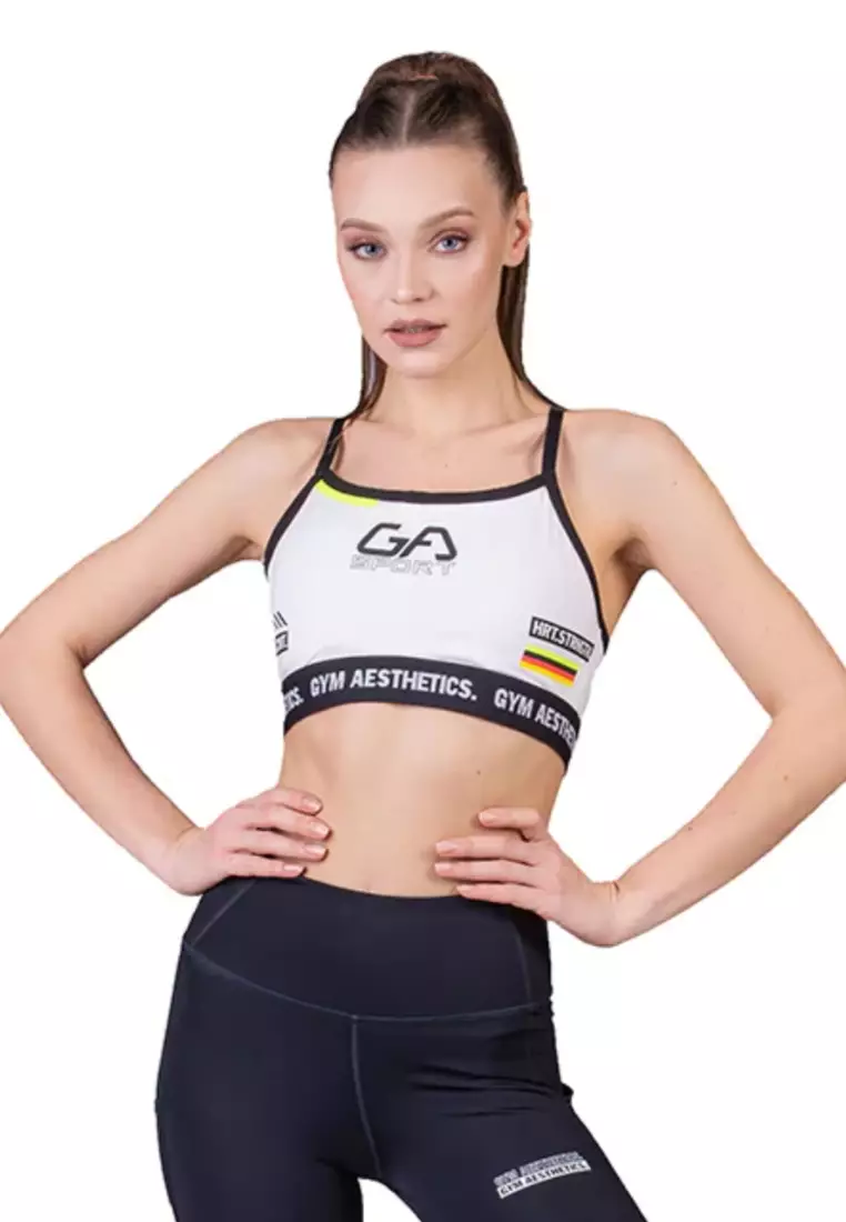 Gym Aesthetics GA Sport Printing Activewear Wicking Sports Bra Crop Top/ Bra  Top/ Yoga Bra/ Seamless Bra/ Training Bra/ Binder Bra/ Running Bra Light  Impact for Women, Gym Aesthetics 2024