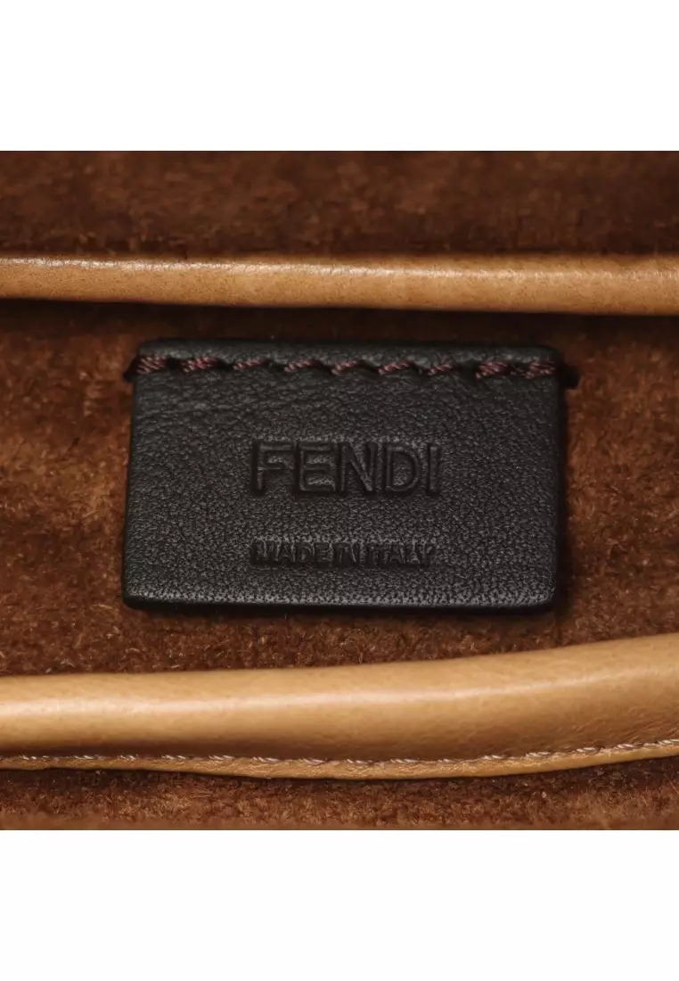 Pre-Loved Fendi Simply FENDY Simply fendi mini one shoulder bag leather beige