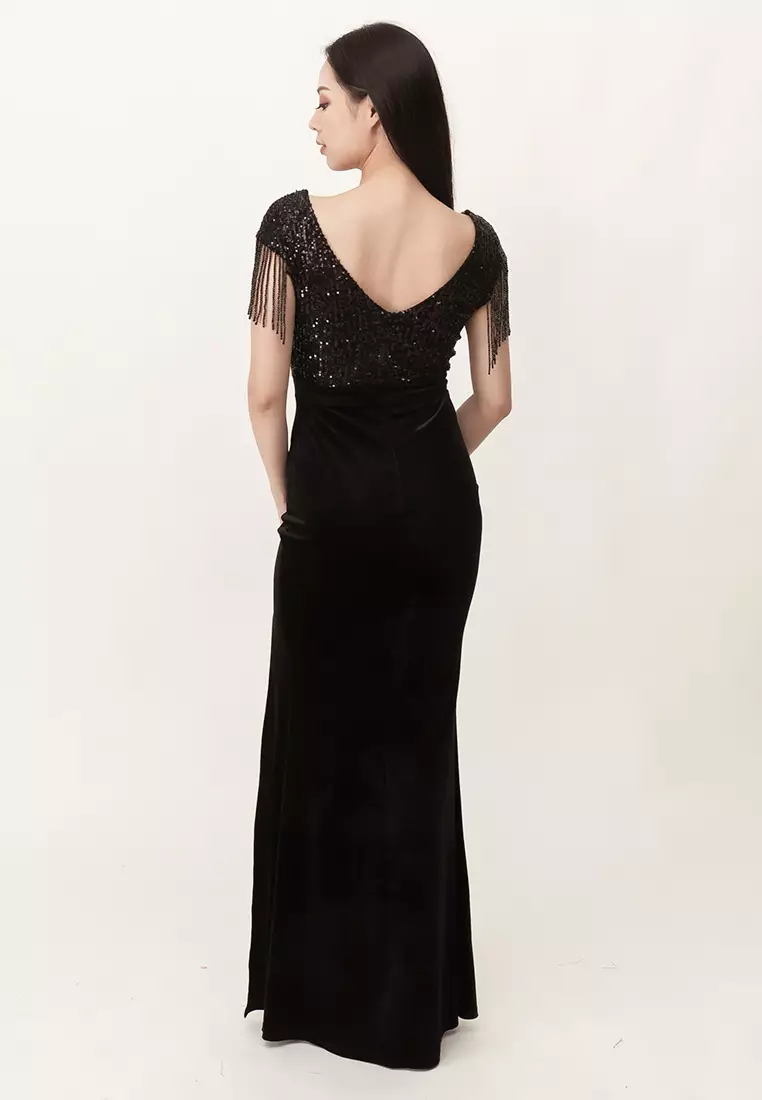 Bebe butterfly hot sale evening gown