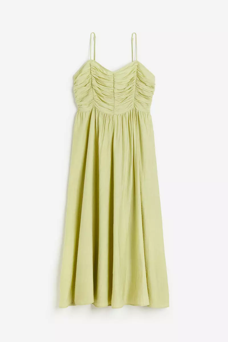 Gathered-bodice dress
